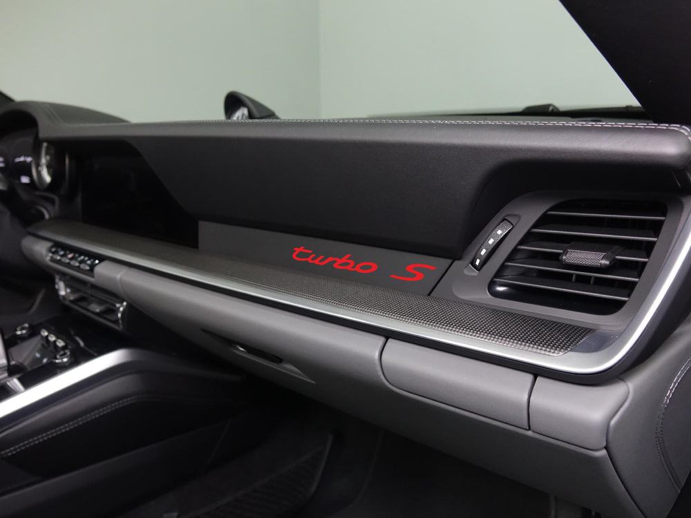 Porsche dashboard trim frame UV sticker Turbo S