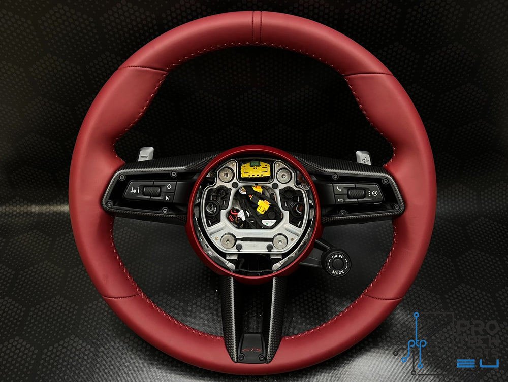 Porsche Steering wheel leather GT3 GTS GT 992 turbo S carrera barrique red carbon fiber