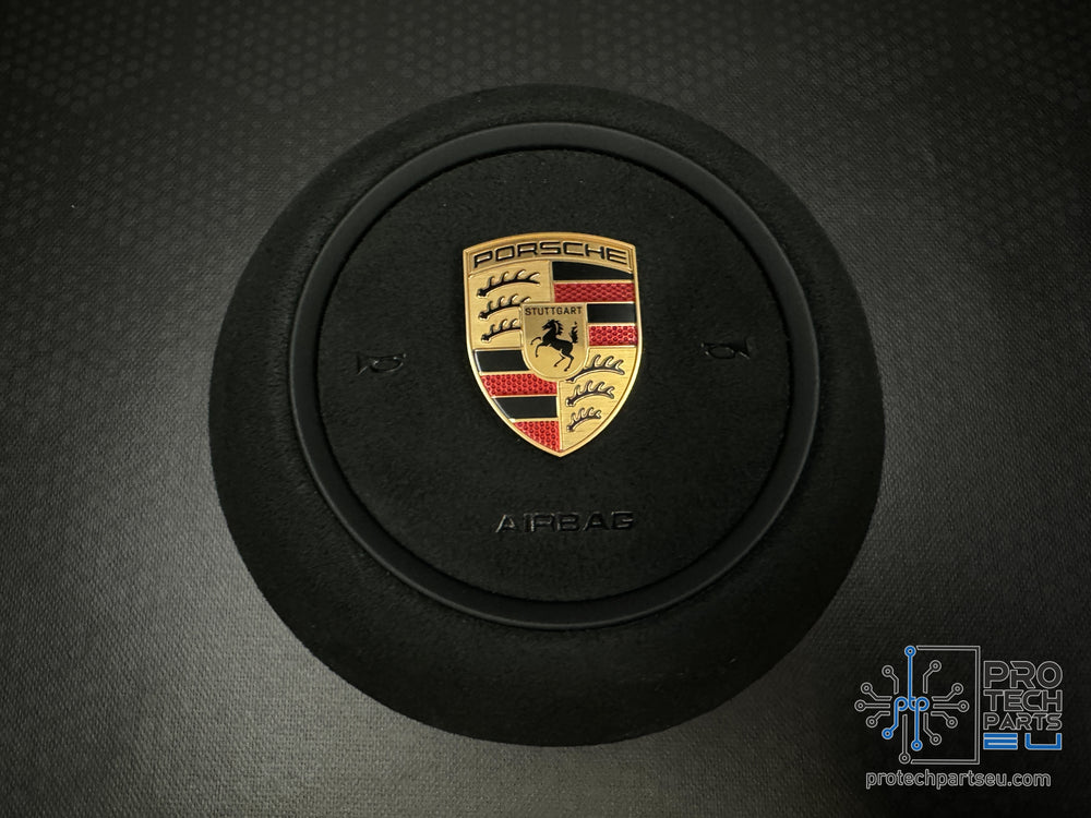 Porsche Race-Tex alcantara/dinamica steering wheel Airbag COVER 992 911 cayenne taycan panamera