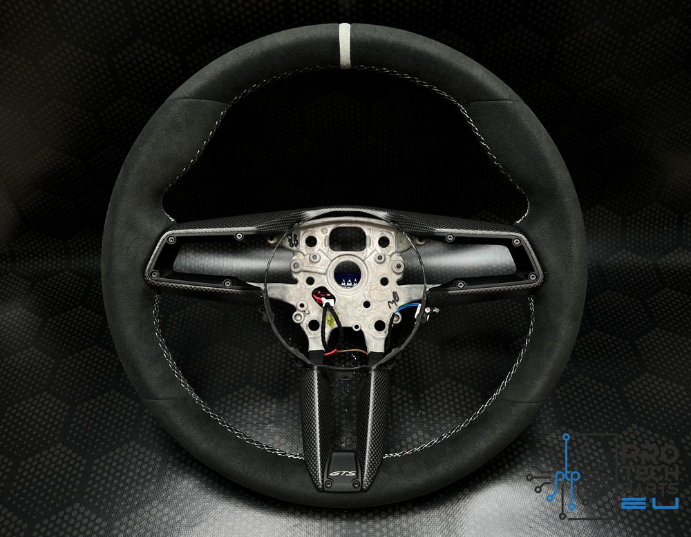 Porsche Steering wheel race-tex GT3RS GT3 GTS GT 992 turbo S carrera silver/chalk UPGRADE