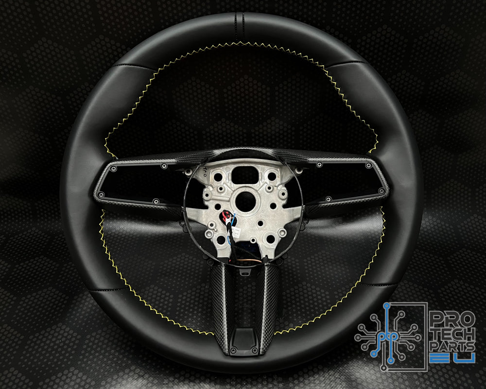 Porsche Steering wheel leather GT3RS GT3 GTS GT 992 turbo S carrera race yellow UPGRADE