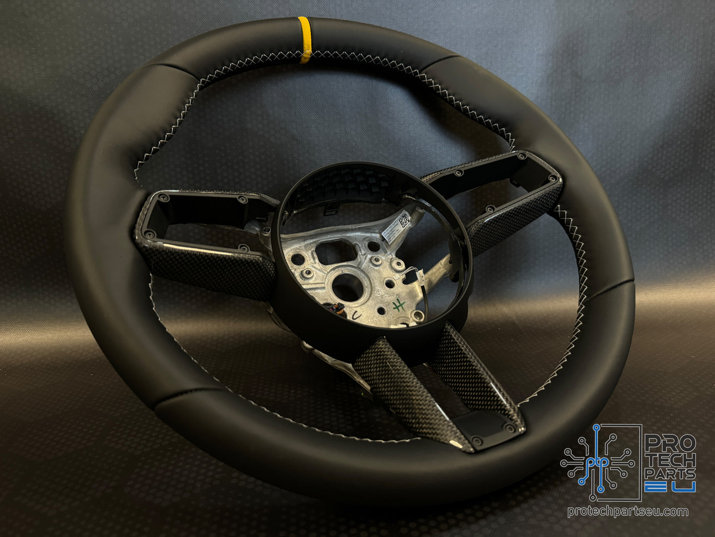 
                  
                    Porsche Steering wheel leather turbo gt cayenne GT3RS GT3 GTS GT 992 turbo S leather yellow and arctic silver stiches
                  
                