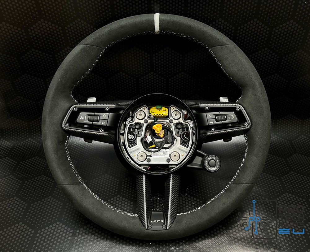 Porsche Steering wheel race-tex GT3RS GT3 GTS GT 992 turbo S carrera silver/chalk carbon fiber