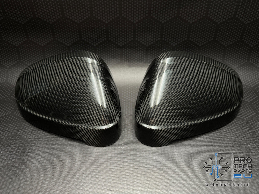 Genuine AUDI A4,A5,RS4,RS5 carbon fiber mirror cover caps set glossy side assist