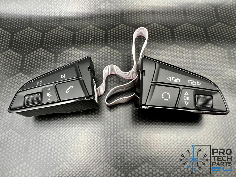 Seat Leon,Ibiza,Toledo,Arona steering wheel buttons black set new 5F0919719E