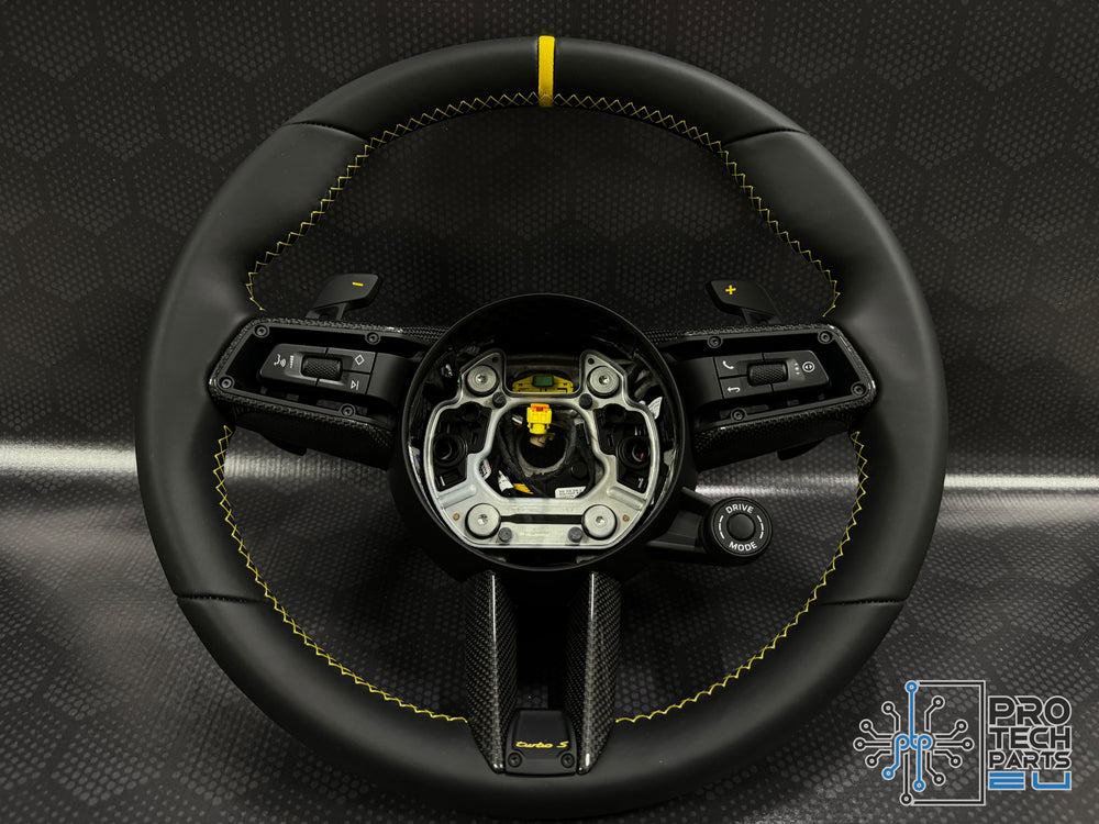 Porsche Steering wheel leather GT3 RS 992 911 turbo S carrera GTS race yellow turbo S customised weissach