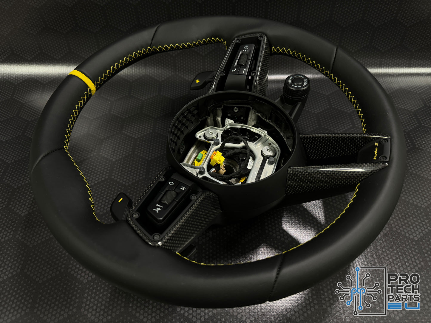 
                  
                    Porsche Steering wheel leather GT3 RS 992 911 turbo S carrera GTS race yellow turbo S customised weissach
                  
                