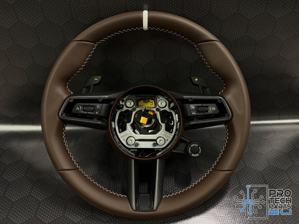 Porsche Steering wheel leather GT3RS 992 911 turbo S carrera GTS truffle brown customised weissach