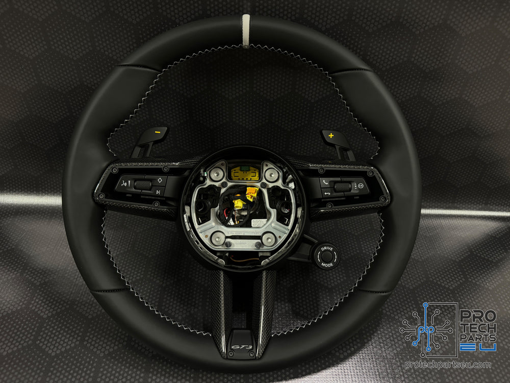 Porsche Steering wheel race-tex GT3 992 911 Grey SIlver GT customised weissach