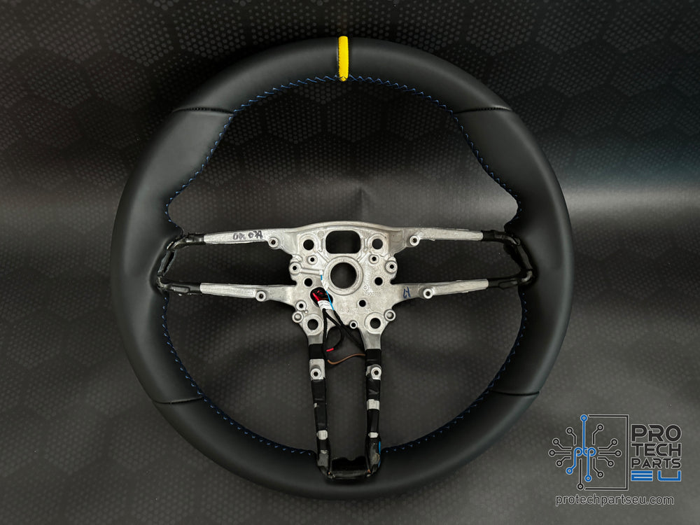 Porsche Steering wheel leather GT3RS GT3 GTS GT 992 racing yellow+speed blue