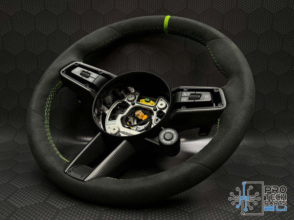 
                  
                    Volan Porsche race-tex GT3RS GT3 GTS GT 992 lizard green fibră de carbon 
                  
                