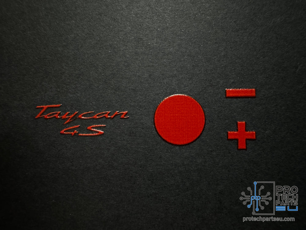 Porsche steering wheel UV stickers set Taycan 4S